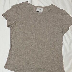 Reformation Heather Gray Short Sleeve Tee